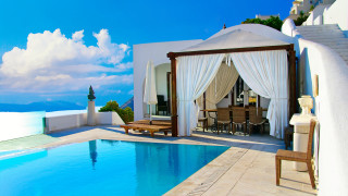 Luxury pool gazebo ocean view - exekia free wallpaper for desktop