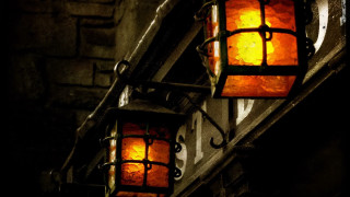 Night lights architecture lanterns matte - the dark night time free wallpaper