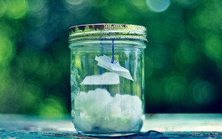 Cloud jar forest moon nature - claire hummel free wallpaper