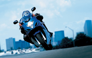 Motorcycle cityscape blurry digital cybernetics - a city skyline free wallpaper