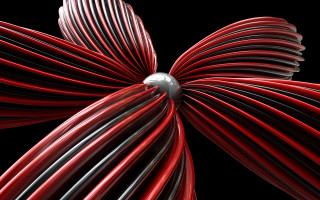 Red white object black background 2 - cinema 4 d free wallpaper