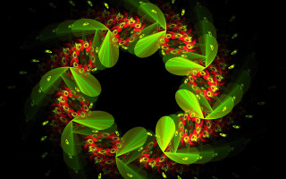 Circular fractal mandelbrot red green - mandelbrot fractal free wallpaper