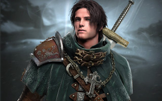 Green swordman epic fantasy portrait - a green outfit free wallpaper