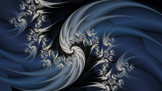 Blue white swirl flower fractal - swirl design free wallpaper