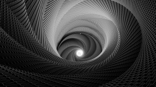 Black white spiral light tunnel - op art free wallpaper for desktop
