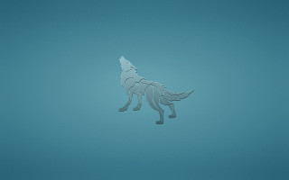 Wolf shadow blue sky generative - a wolf free wallpaper