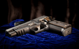 Gun wooden barrel blue velvet - anton graff free wallpaper