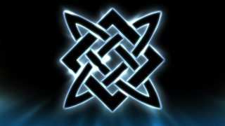 Blue black background knot light - sacred free wallpaper