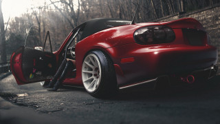 Red sports car open door 4 - its door open free wallpaper