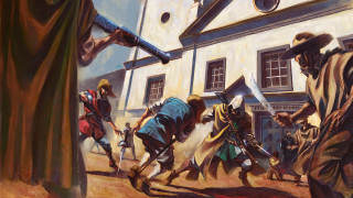 Medieval battle group illustration androcha - mars ravelo and greg rutkowski free wallpaper