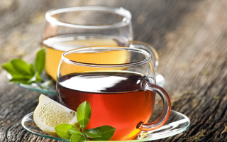 Three glasses tea lemon plate 2 - lemon free wallpaper