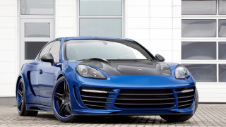 Blue sports car building open - adam szentpétery free wallpaper for desktop