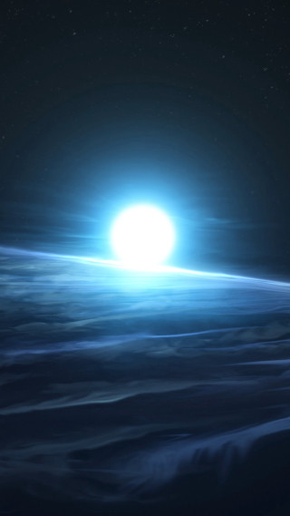 Bright sun above clouds distant - a bright sun free wallpaper for mobile