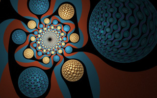 Colorful fractal mandelbrot raytraced generative - a circular object free wallpaper