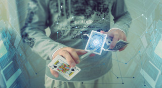 Futuristic magic cardholder city scene - a futuristic background free wallpaper