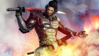 Armor sword fire clouds cobra - a man in armor holding free wallpaper