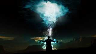Man field sky smoke head - arcane free wallpaper for desktop