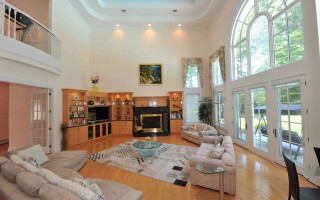 Large living room fireplace open - open ceiling free wallpaper for desktop