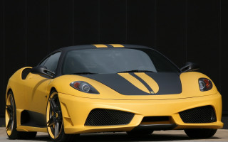 Yellow sports car black stripes 2 - black stripe free wallpaper