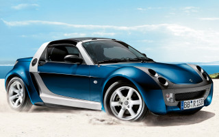 Blue sports car beach ocean - adam szentpétery free wallpaper