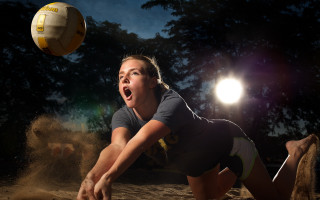 Woman volleyball sand sunshine portrait - claire hummel free wallpaper for desktop