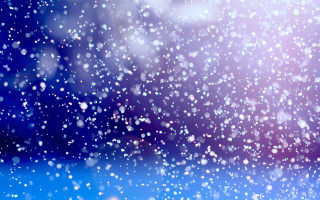 Blurry snow falling blue background - free rain wallpaper for desktop