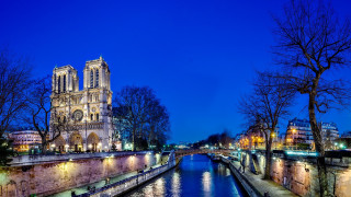 City river gothic clock tower - a city next free wallpaper