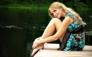 Daphne mcclure sitting dock water - a dock next free wallpaper for desktop