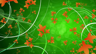 Green flower swirls butterfly forest - art green free wallpaper for desktop