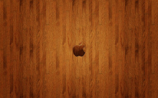 Apple logo wooden surface floor - a wooden surface free wallpaper for desktop