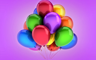 Balloons purple pink gradient halloween - a pink background free wallpaper