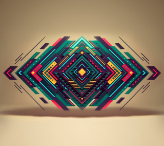 Colorful abstract geometric pattern design - surreal design free wallpaper for tablet