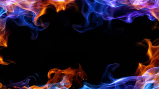 Colorful smoke abstract fire pokemon - black background free wallpaper for desktop