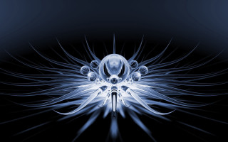 Flower bio mech mandelbrot raytraced - image of a flower free wallpaper for desktop