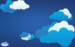 Blue sky clouds conceptual art - a storybook illustration free wallpaper