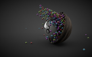 Balls scissors bubble gradient 3d - a ball free wallpaper