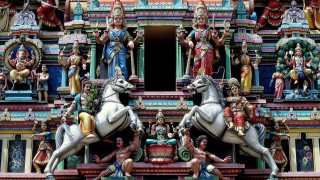 Building horse statues sculpture fantasy - a horse free wallpaper