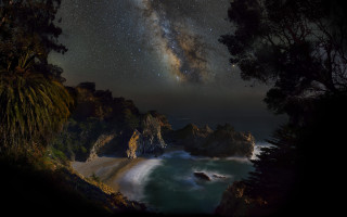 Night sky milky way stars - milky free wallpaper