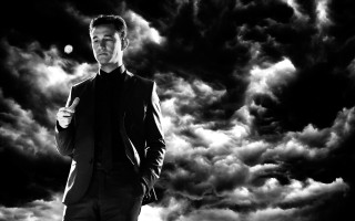 Man suit cloudy sky moon - dan smith free wallpaper for desktop