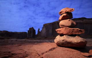 Rock hill sky cloud land - symmetric free wallpaper