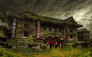 Building vines cloudy sky matte - vine free wallpaper for desktop