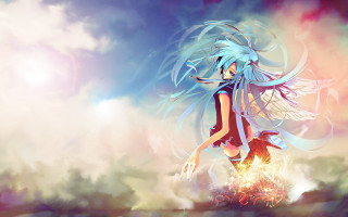 Girl red dress hill sky - a hill free wallpaper for desktop