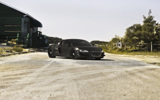 Black car parked barn green - andor basch free wallpaper