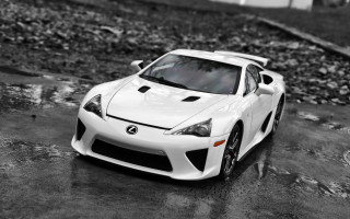 White sports car parking lot 13 - a white sports car free wallpaper for desktop