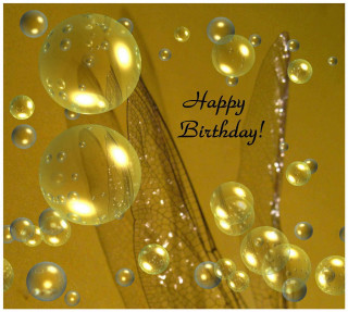 Dragon bubbles happy birthday message - free holidays wallpaper for tablet