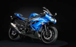Blue motorcycle digital rendering dark - a black wall free wallpaper for desktop