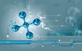 Blue white abstract biopunk generative - a blue abstract background free wallpaper