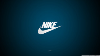 Nike logo dark background blue 2 - a nike logo free wallpaper for desktop