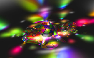 Colorful abstract black background holography - abstract free wallpaper for desktop