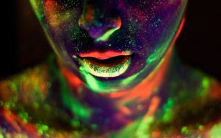 Colorful body paint neon holography - neon free wallpaper